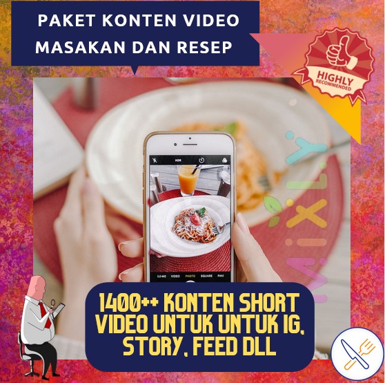 1400+ Konten Video Masakan dan Resep Promosi Bisnis / Usaha Makanan