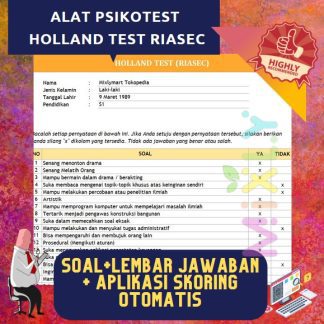 Aplikasi PSIKOTEST HOLLAND RIASEC - Alat Test Kepribadian Kerja HRD