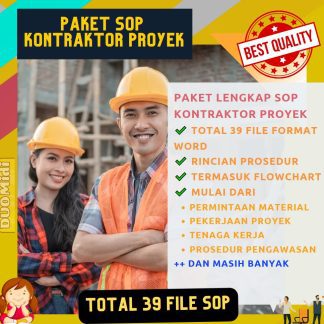 Paket 39 SOP Kontraktor Pekerjaan Proyek Material + Prosedur + Flowchart Format WORD
