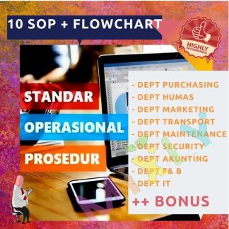 PAKET SOP 9 Departemen + FLOWCHART + FORM Pendukung buat Perusahaan