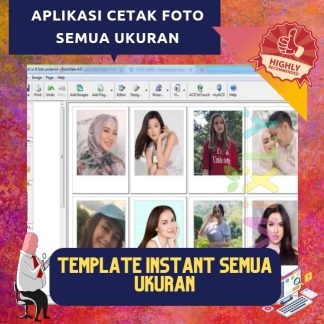 APLIKASI CETAK PAS FOTO SEMUA UKURAN TEMPLATE INSTANT + POLAROID COVER